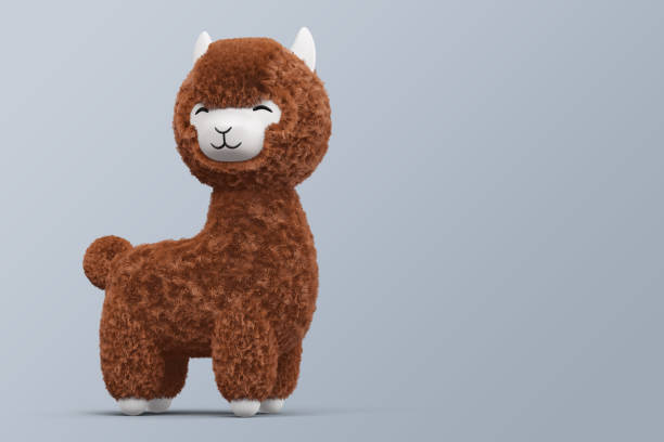 istock Happy cute alpaca, 3d rendering illustration 1456228757