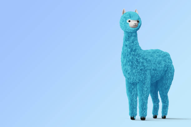 istock Happy cute alpaca, 3d rendering illustration 1456229401