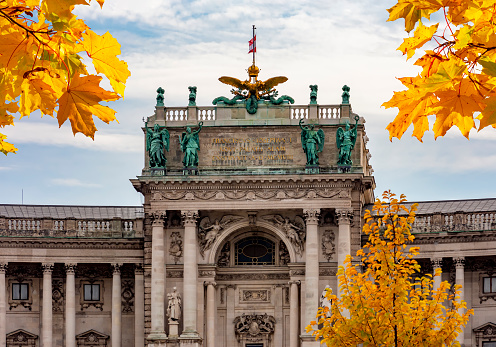 Heldenplatz square in autumn, Vienna, Austria