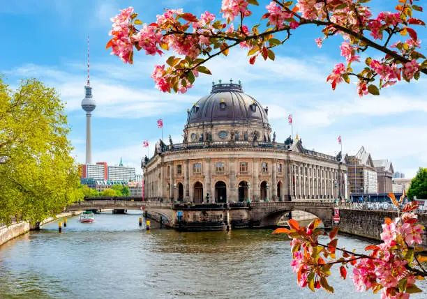 Berlin cityscape in spring, Germany