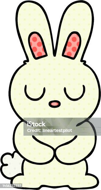 Comic Book Style Frame Rabbit Comic Book Style Quirky Cartoon Rabbit Stock Illustration - Download ...