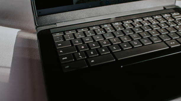 istock Close-up of a black laptop computer 1456234843