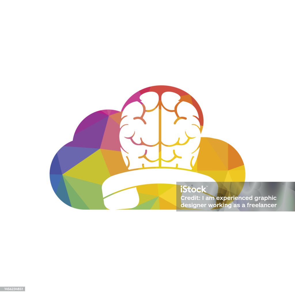 Brain Call Brain Call Vector Symbol Design Template Stock Illustration - Download ...