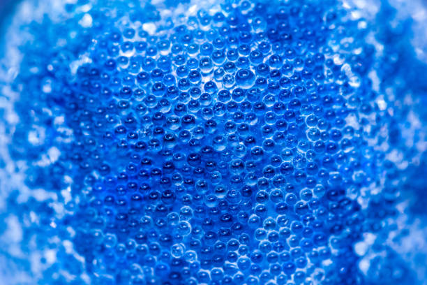 istock Blue decorative christmas ball abstract background, close-up. Macro 1456236549