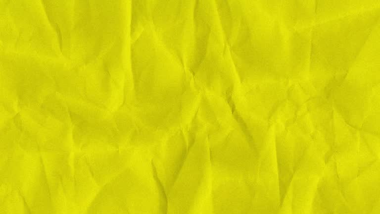 Crumpled Yellow Grain Paper Texture Animation