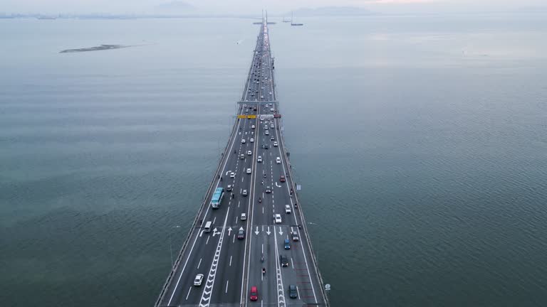 Aerial view of Penang bridge