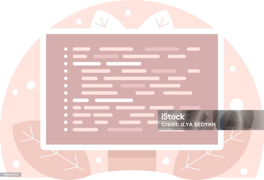 Program Code On Display Stock Illustration - Download Image Now ...