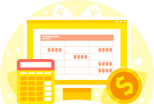 Basic Account Background Background With Accounting Elements Stock Illustration - Download Image ...