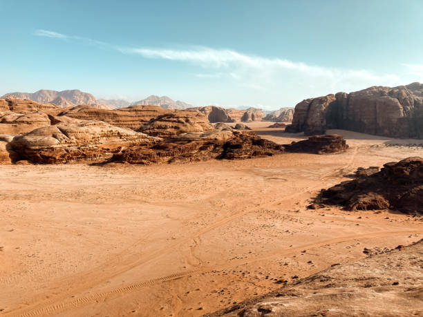 istock The desert landscape of wadi rum 1456254873
