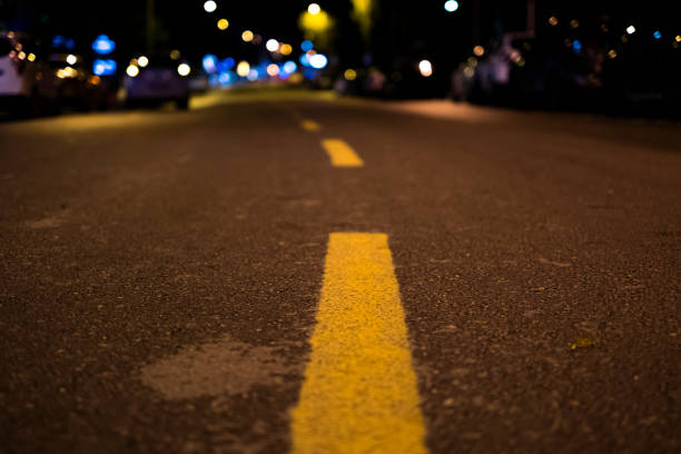 The image of the yellow roadway