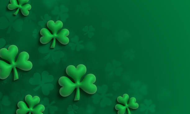 istock St. Patrick's Day 3D Clover Shamrock Background 1456257075