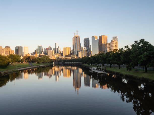 istock Urban skyline and river 1456264188