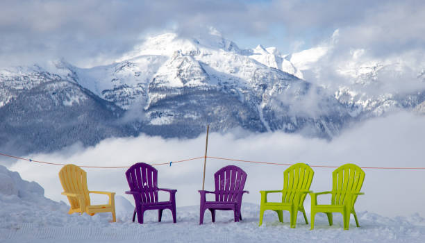 Selkirk Mountains in Revelstoke, British Columbia, Canada stock photo