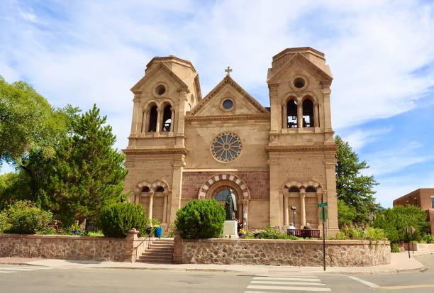 The Cathedral Basilica of St. Francis of Assisi stock photo
