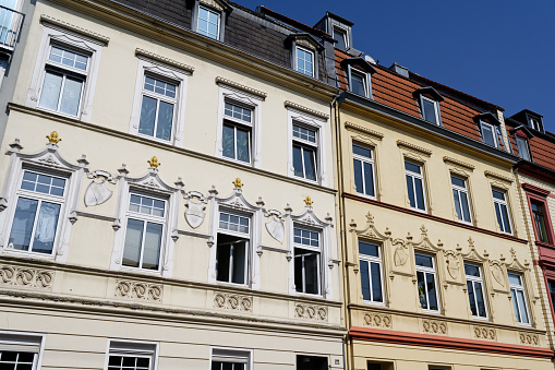 residential houses with basic facade ornamentation from the end of the 19th century in cologne ehrenfeld