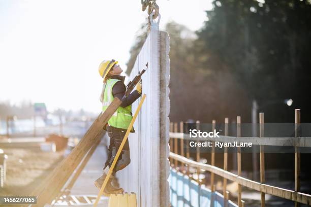 Woman Working In Construction Industry Stock Photo - Download Image Now - Construction Site, Construction Industry, Women
