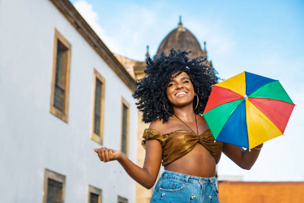 istock Dancer holding a frevo umbrella 1456280054