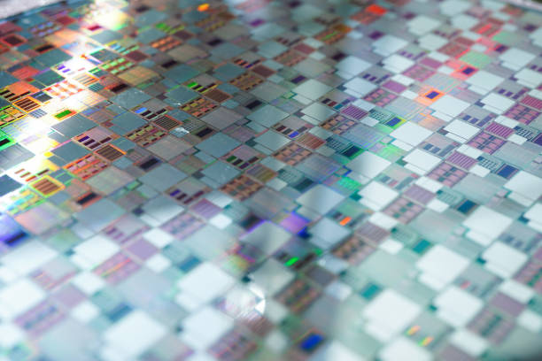 istock Silicon wafer for manufacturing semiconductor of integrated circuit. 1456285960