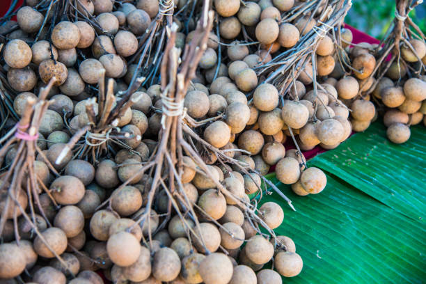 Longan fruit on sale stand, Thailand