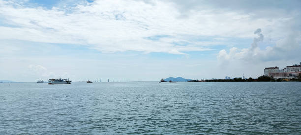 istock sea, water, sky, ocean, landscape, panorama, ship, bridge 1456307669