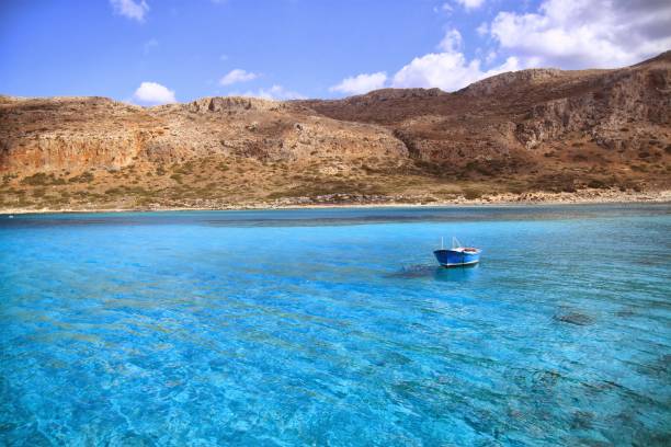 istock A small boat in the crystal blue sea water 1456314258