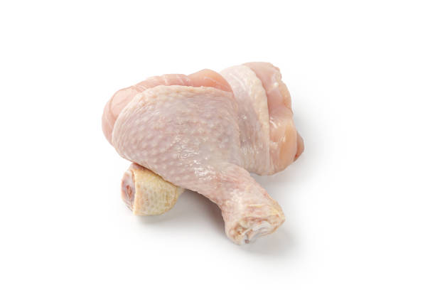 istock Fresh uncooked raw chicken legs drumsticks isolated on a white background with clipping path, cut out. 1456314573