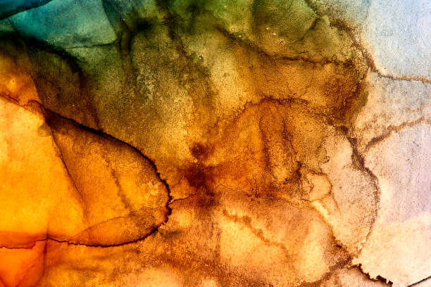 istock Alcohol illustration abstract art. Alcohol ink painting. 1456316420