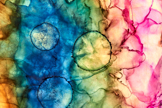 istock Abstract fluid art painting with alcohol ink. 1456316837