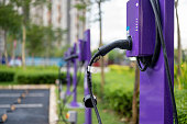 Public charging station for charging the battery of modern electric vehicles