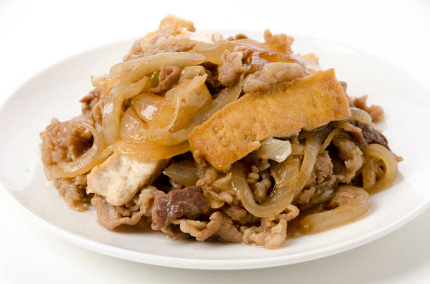 Stir-fried deep-fried tofu and beef rib