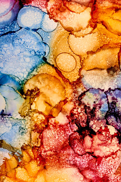 istock Alcohol ink fluid abstract art drawing photo shotting. 1456319864