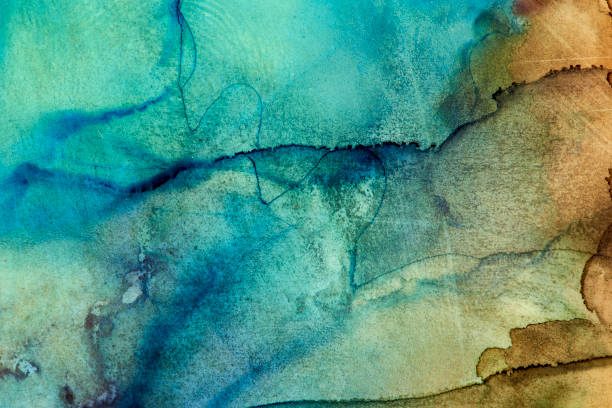 istock Alcohol illustration abstract art. Alcohol ink painting. 1456320977