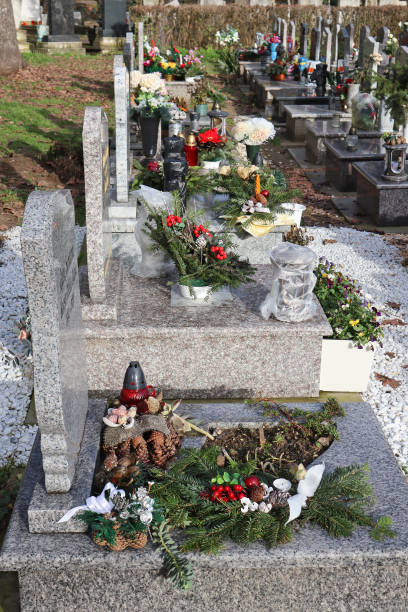 istock Urn tombstones in the public cemetery 1456323968