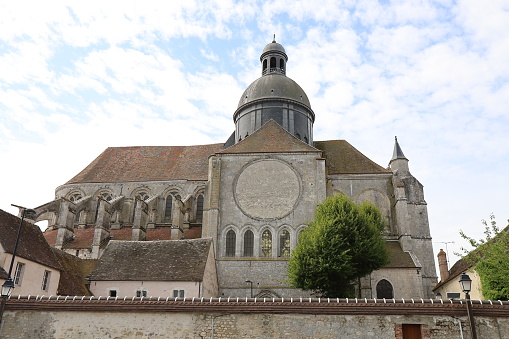 Saint Quiriace collegiate church, built in the 12th century, view from the outside, city of Provins, department of Seine et Marne, France