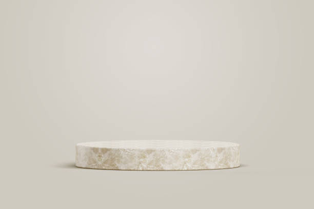 istock Stone podium pedestal empty display product presentation showcase mockup abstract background concrete natural concept 3d rendering 1456326785
