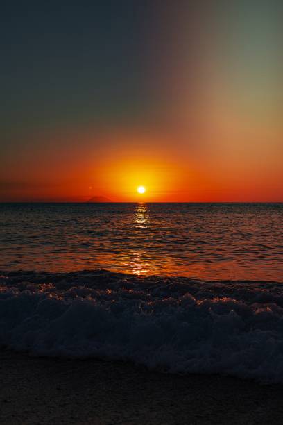 istock Red sunset over the sea. Beautiful sunset. 1456326815