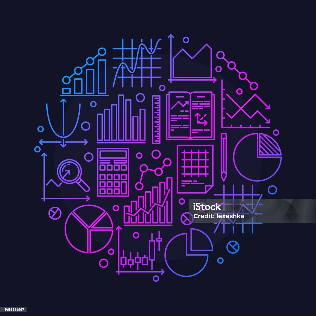 Analytical Rnd Data Analysis Round Illustration Stock Illustration - Download Image ...