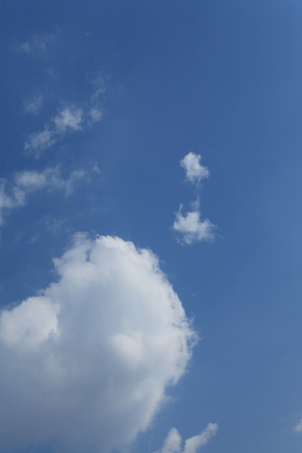 White clouds on sky background
