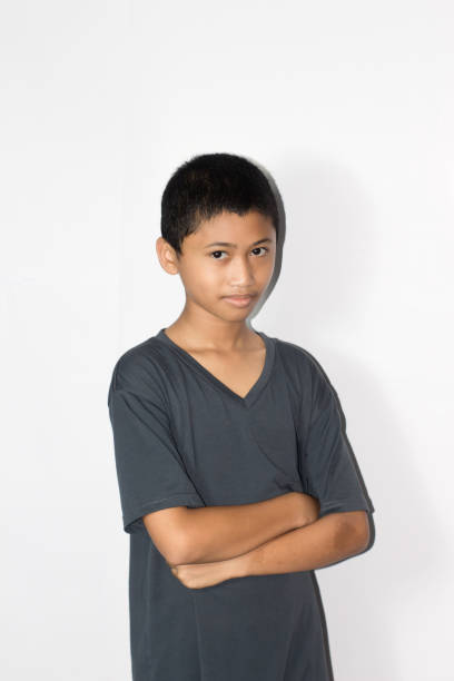 istock portrait Asian boy on isolated white background 1456337540