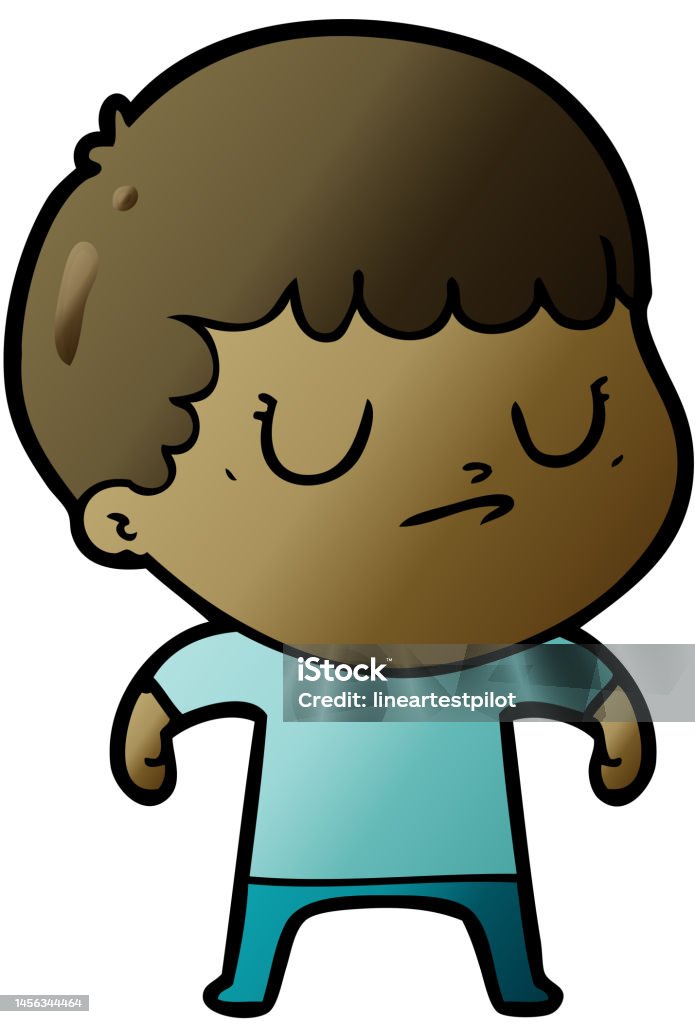 Grumpy Human Cartoon Cartoon Grumpy Boy Stock Illustration - Download Image Now - Adult ...