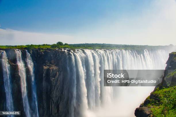 Victoria Falls In Zimbabwe And Zambia Stock Photo - Download Image Now - Mosi-Oa-Tunya Waterfall, Zambia, Africa