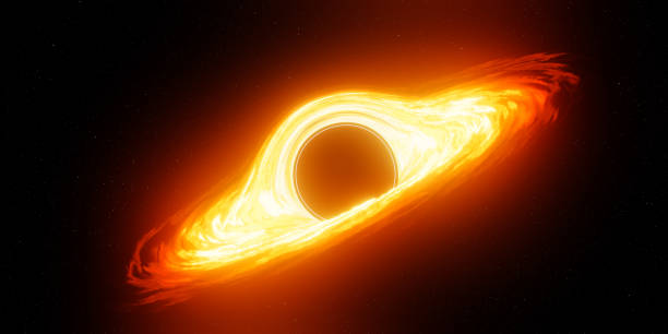 istock Black hole and a disk of glowing plasma. 3d render 1456346474