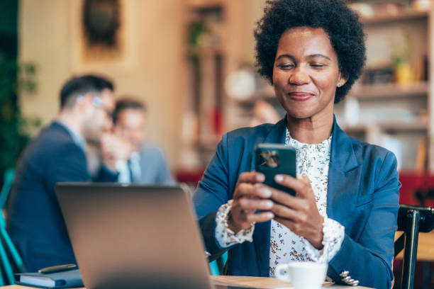 istock Business woman working at a restaurant 1456346632