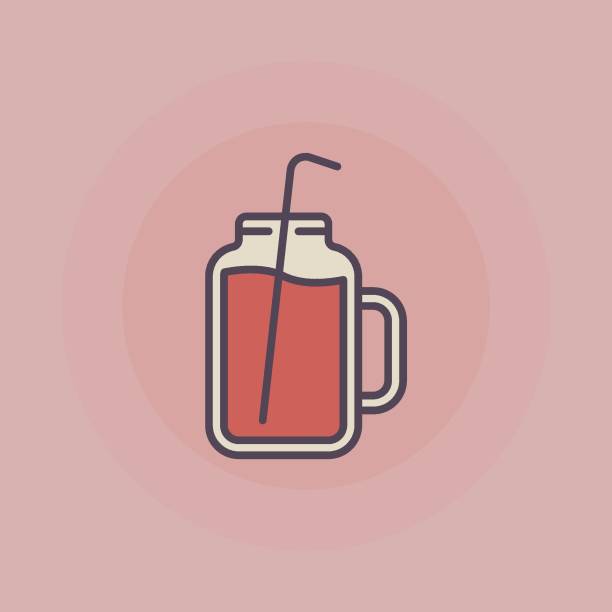 смузи баночка иллюстрация - food jar backgrounds breakfast stock illustrations