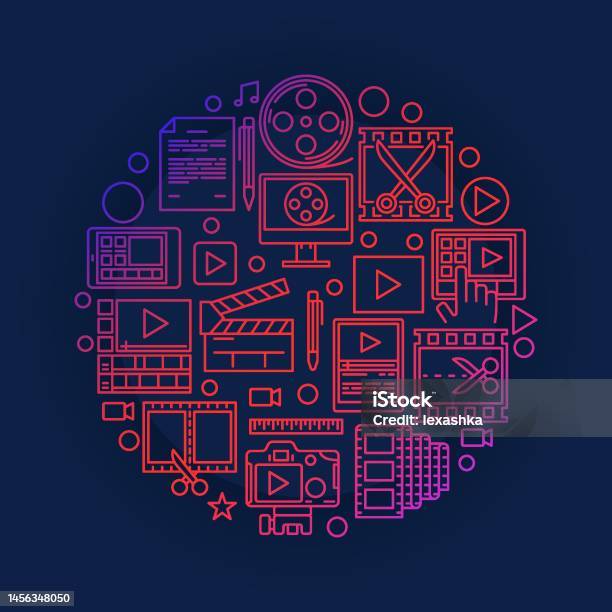 Editor Production Vector Video Editing Or Production Illustration Stock Illustration - Download ...