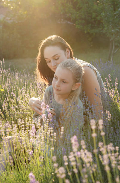 istock Family on the lavender field 1456348167