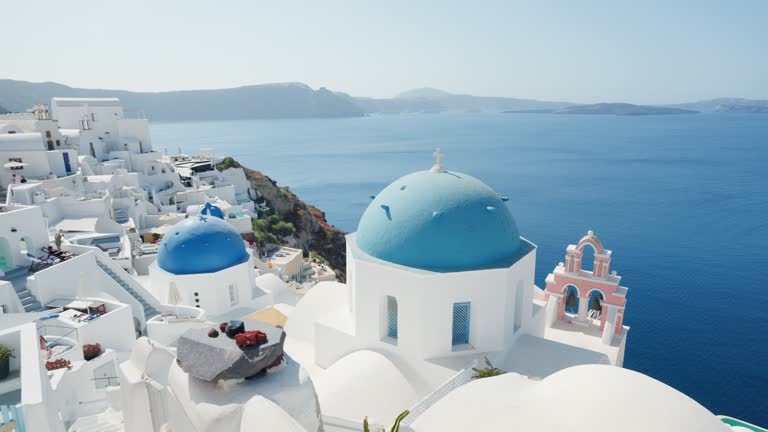 Church and other buildings in Oia, Santorini, Greece