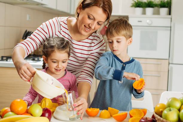 istock Family making healthy breakfast 1456352294
