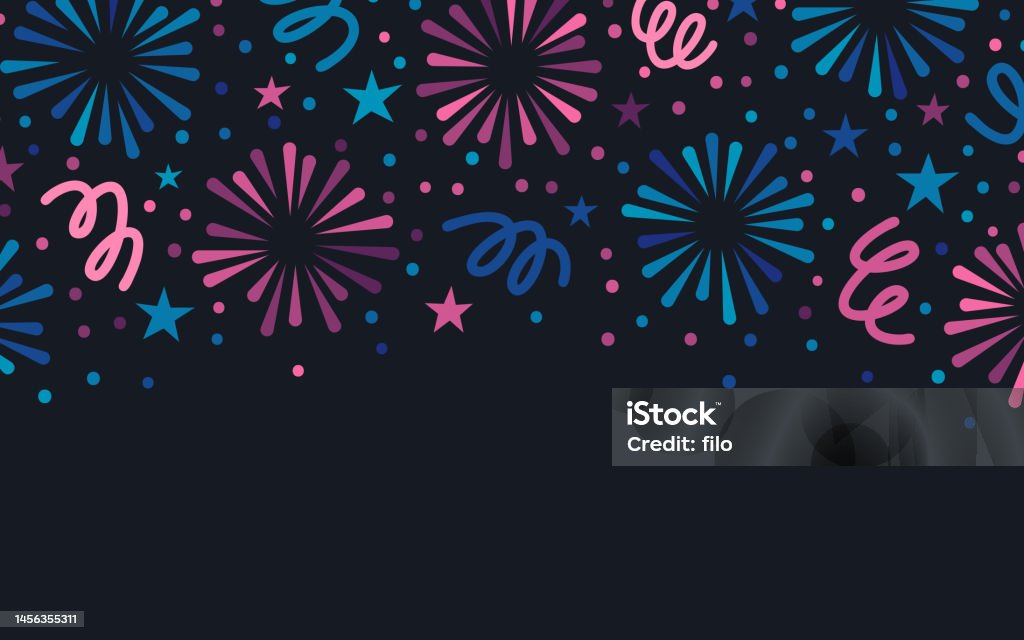Firework Ribbon Background Firework Celebration Modern Background Stock Illustration - Download ...