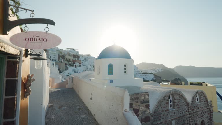 Church and other buildings in Oia, Santorini, Greece